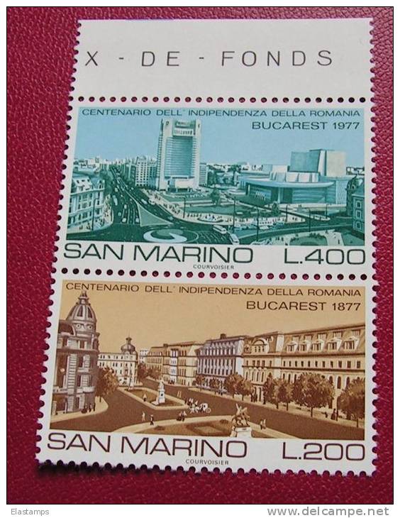 == San Marino  1977 1145-1146  ** MNH  &euro; 1,20 - Blocchi & Foglietti