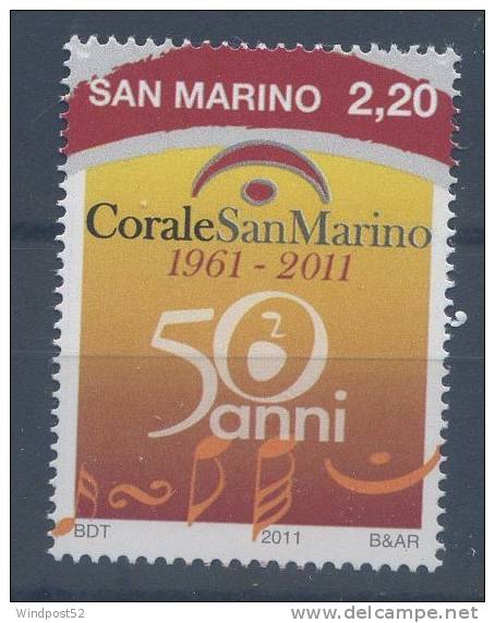 SAN MARINO 2011 - ANNIVERSARIO DELLA CORALE SAN MARINO - MNH** - 412 - Unused Stamps