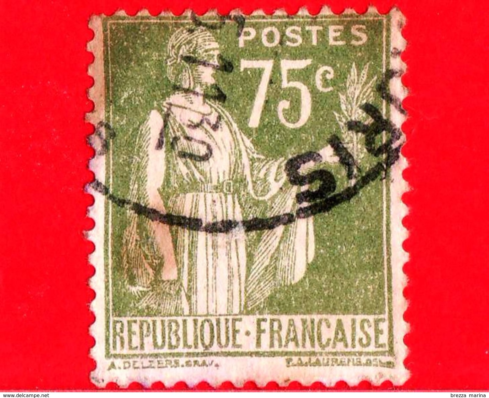 FRANCIA - Usato - 1932 - Allegorie Di Pace - 75 - 1932-39 Vrede