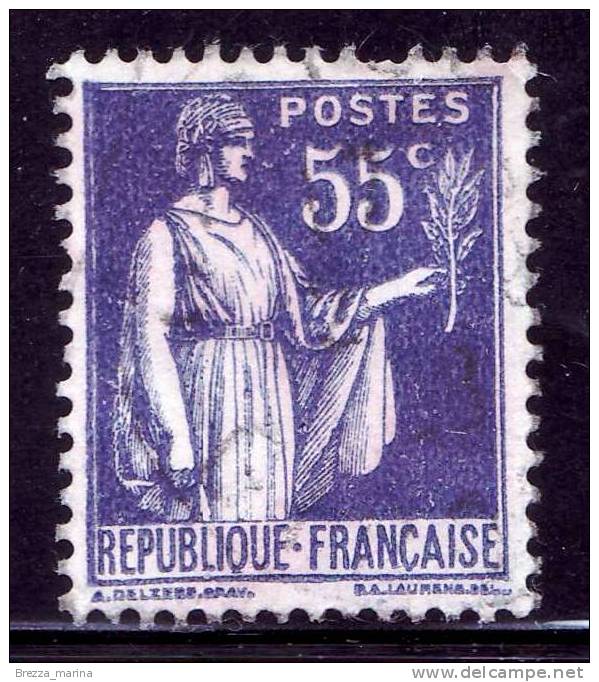 FRANCIA - 1937-39 - USATO -  Tipo Pace - 55 - 1932-39 Peace