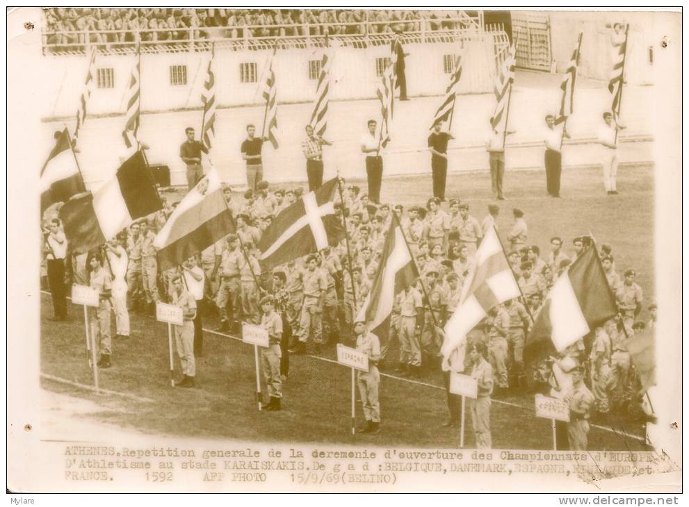 Photo AFP Athènes Championnat D´Europe Le 15 9 1969 - Athlétisme