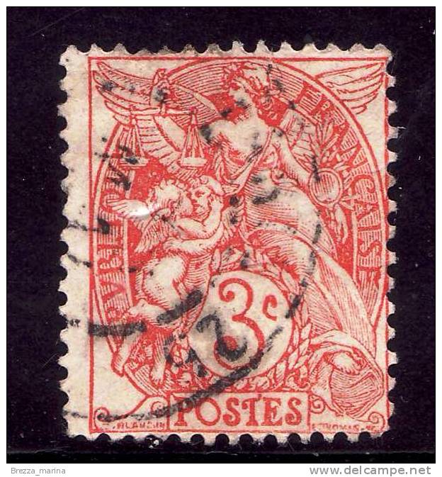 FRANCIA - 1920-24 - USATO - Bianco - 3 - 1900-29 Blanc