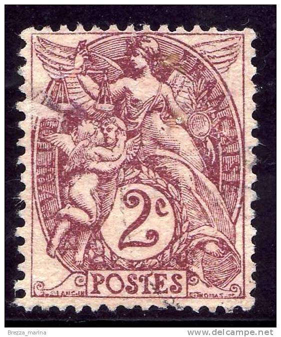 FRANCIA - 1920-24 - USATO - Bianco - 2 - 1900-29 Blanc