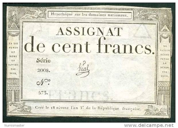 ASSIGNATS DE 10 FRANCS , SERIE 2008 No. 573 - Assignate