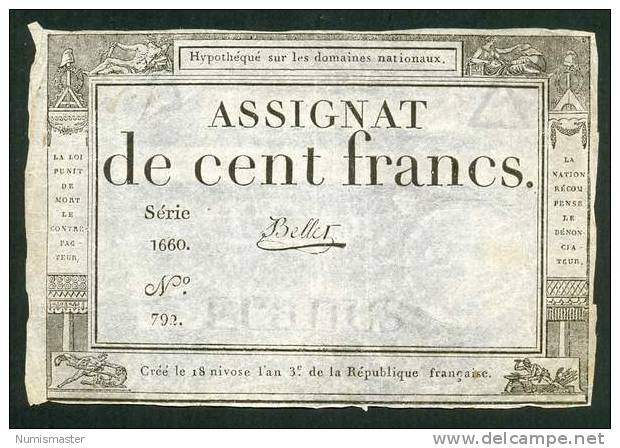 ASSIGNATS DE 10 FRANCS , SERIE 1660 No. 792 - Assignate