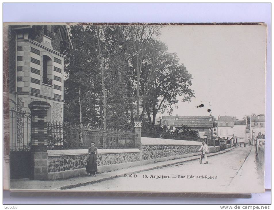 ARPAJON (91) - RUE EDOUARD ROBERT - ANIMEE - 1911 - Arpajon