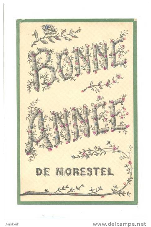 38 // MORESTEL   Bonne Année,   Boutons Colorés En Relief, ** - Morestel
