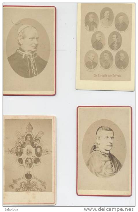 Photo4 Photos 1870 évèque Bischoff Deutsch Und Schweiz  Martin De Padenborn, Ledochowsky, Florntini, Mariteg... - Oud (voor 1900)