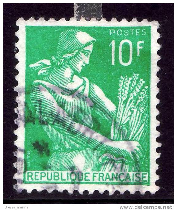 FRANCIA - Usato - 1957 - Raccolti - Mietritrice - 10 - 1957-1959 Oogst