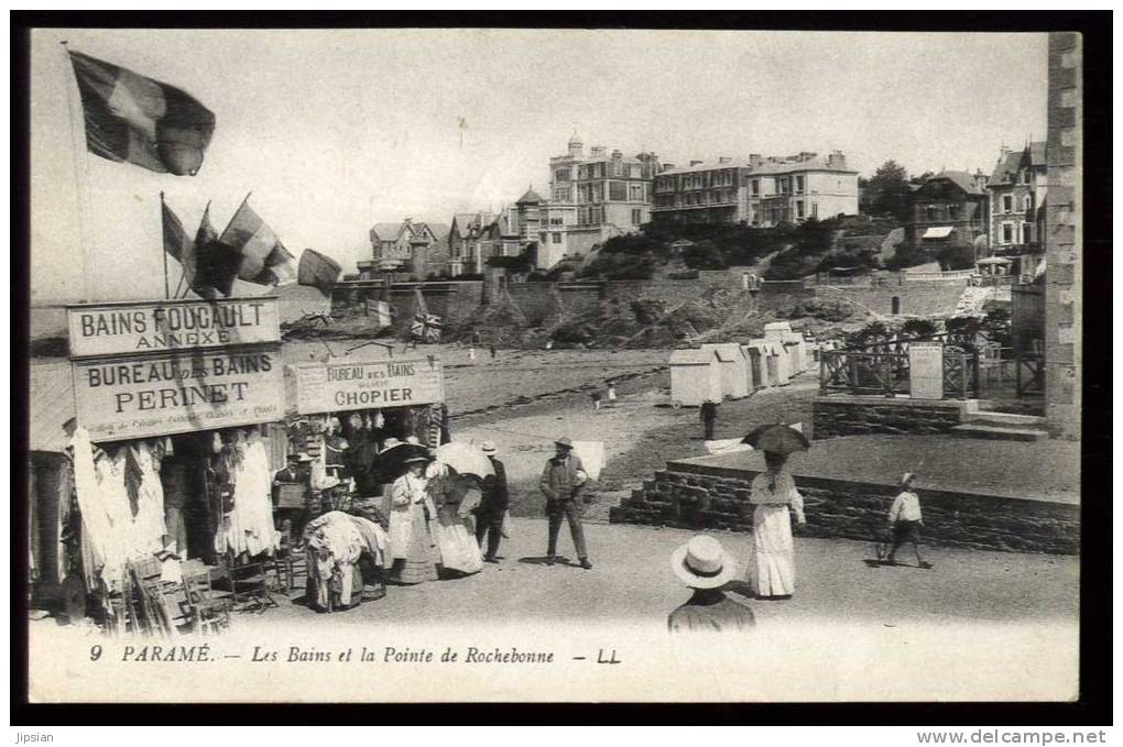 Cpa Du 35  Paramé Les Bains Et La Pointe De Rochebonne   LAN3 - Parame