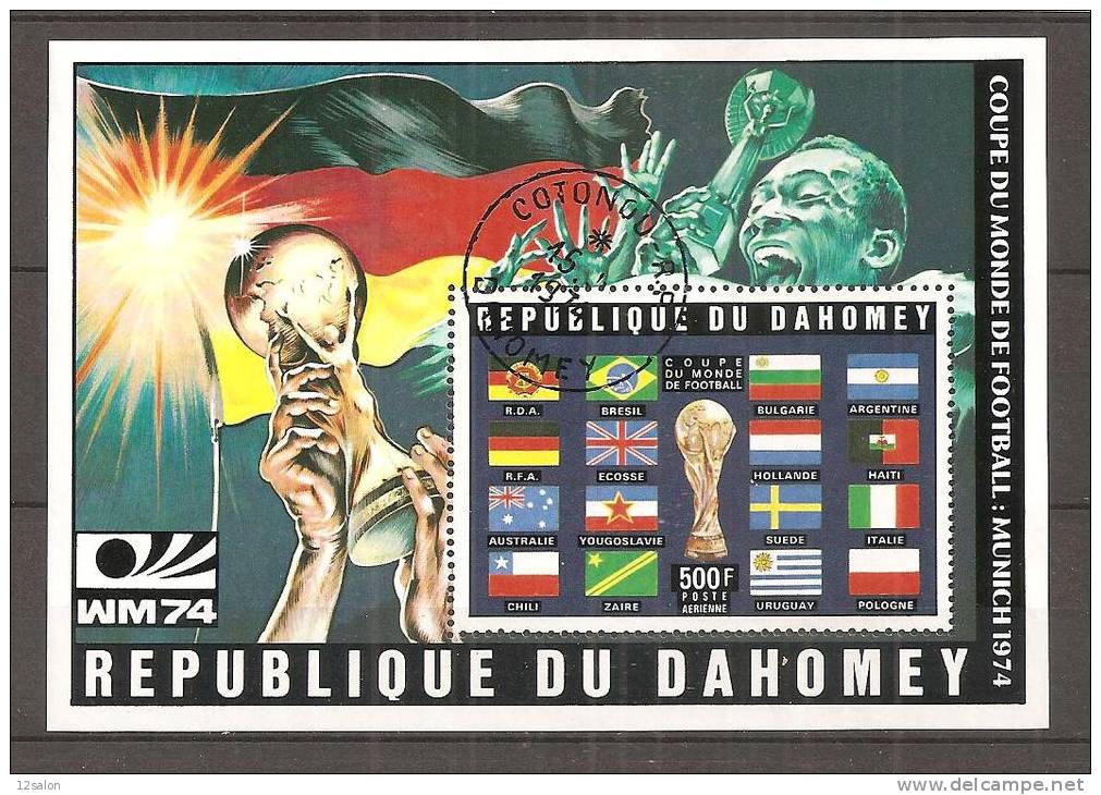 COUPE DU MONDE DE FOOTBALL ALLEMAGNE 1974 Dentele Etat Obl - 1974 – West-Duitsland