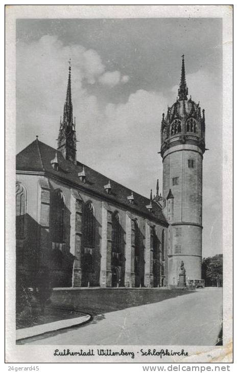 CPSM LUTHERSTADT WITTENBERG (Allemagne-Saxe Anhalt) - Schlosskirche - Wittenberg