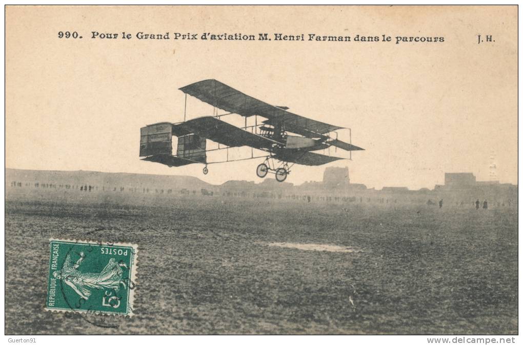 ( CPA AVIONS )  POUR LE GRAND PRIX D'AVIATION M.HENRI FARMAN DANS LE PARCOURS / - Meetings