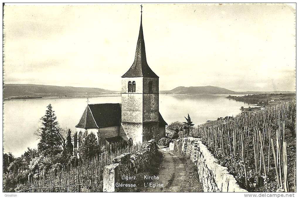 LIGERZ  KIRCHE  - GLERESSE L'EGLISE - Gléresse