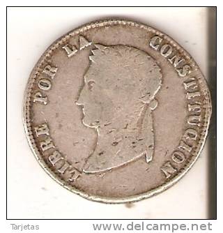 MONEDA DE PLATA DE BOLIVIA DE 4 SOLES DEL AÑO 1855  (COIN) SILVER,ARGENT. - Bolivie