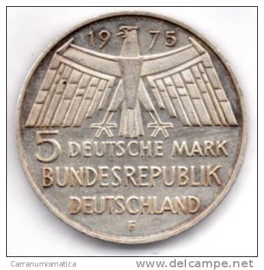 GERMANIA 5 MARK 1975  ZECCA F ARGENTO - 5 Mark