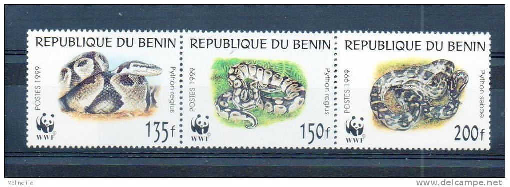 BENIN N° 898/901 ** - 3 VAL SERPENTS - Cote 12.35 &euro; - Snakes