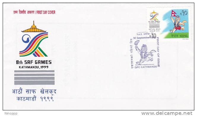 Nepal 1999 8th SAF Games  FDC - Nepal