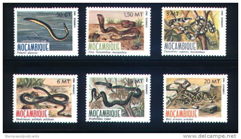 MOZAMBIQUE Serpent REPTILES 1982 ** MOÇAMBIQUE Snake Snakes REPTILES Set 1982 ** - Snakes