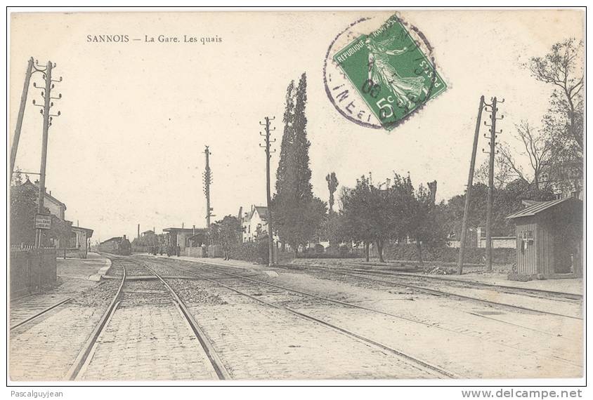 CPA SANNOIS - LA GARE - LES QUAIS - Bahnhöfe Ohne Züge