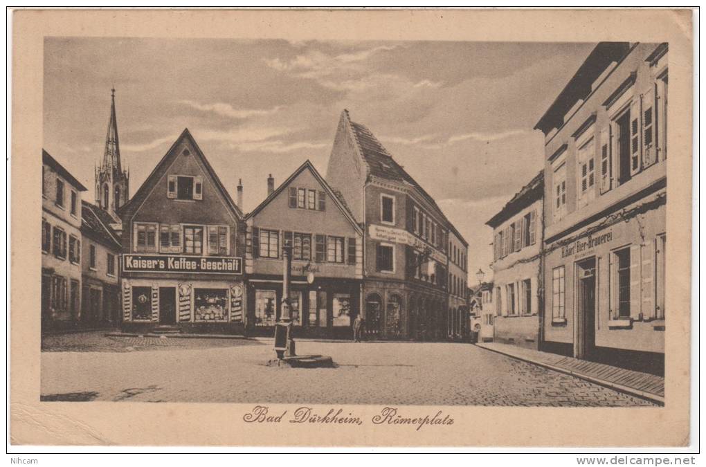 ALLEMAGNE -  BAD DÜRKHEIM  Römerplatz -  écrite 1919 Pour La France - Bad Dürkheim