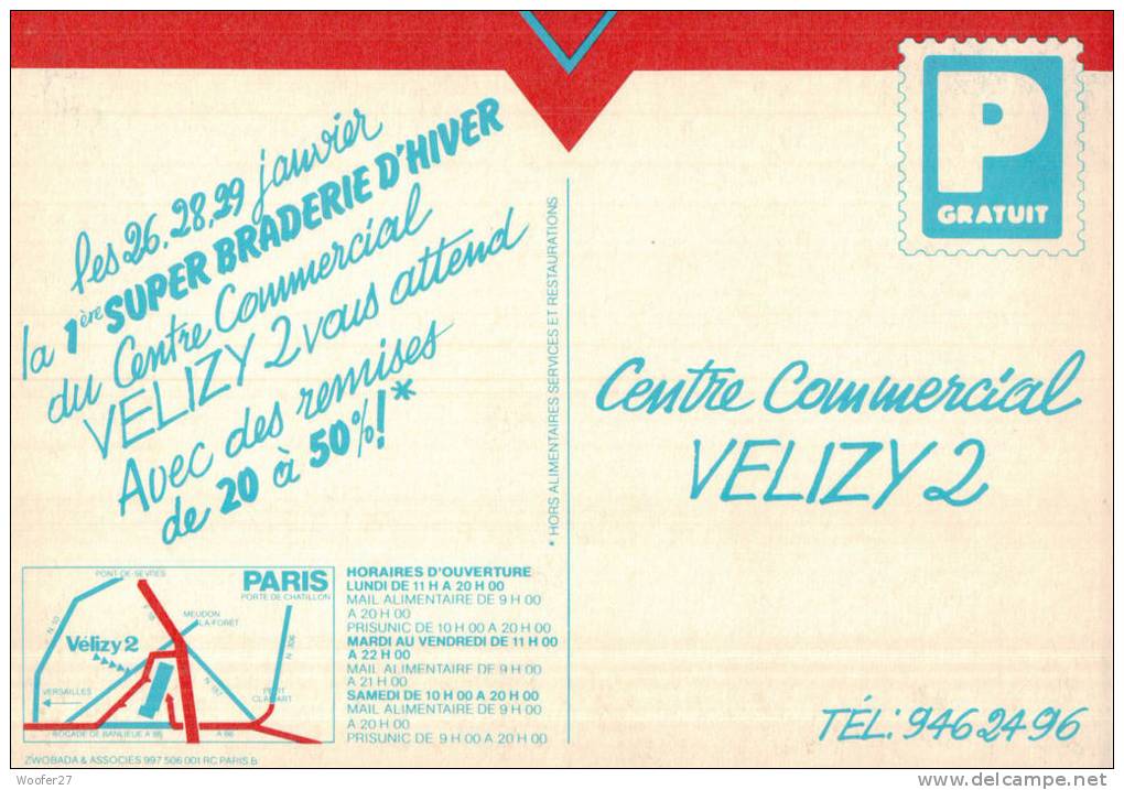 CPM    VELIZY   Centre Commercial Et La Super Braderie - Velizy