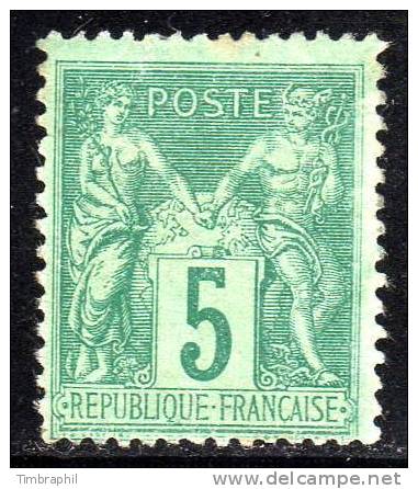 N° 75 (Sage Neuf**)  COTE= 60 Euros !!! - 1876-1898 Sage (Type II)