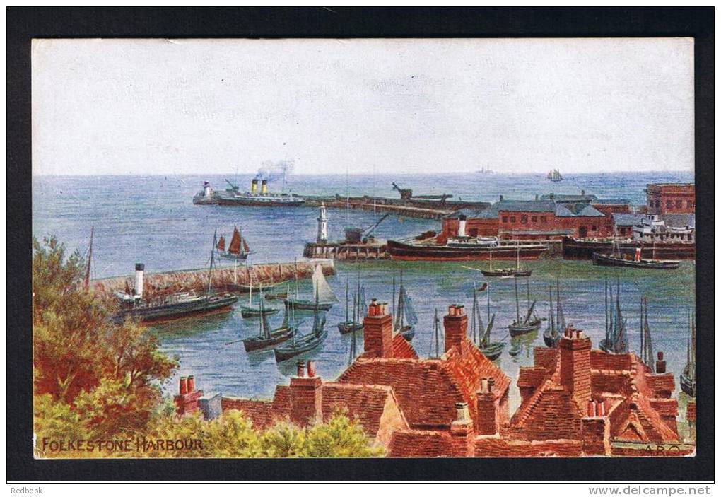 RB 869 - J. Salmon ARQ A.R. Quinton Postcard - Folkestone Harbour Kent - Folkestone