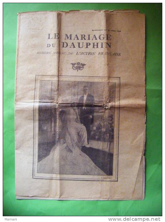 Le Mariage Du Dauphin-supplement Du 20 Avril 1931- - Sonstige & Ohne Zuordnung