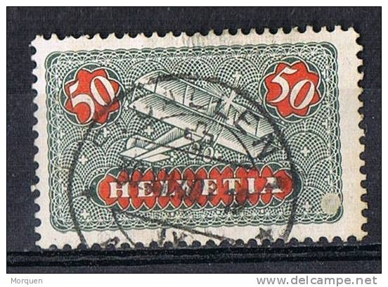 Sello 50 Cts SUIZA Aereo, Yvert Num A 9 º - Used Stamps