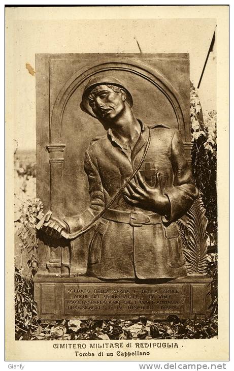 REDIPUGLIA CIMITERO MILITARE TOMBA DI UN CAPPELLANO 1920 - War Cemeteries