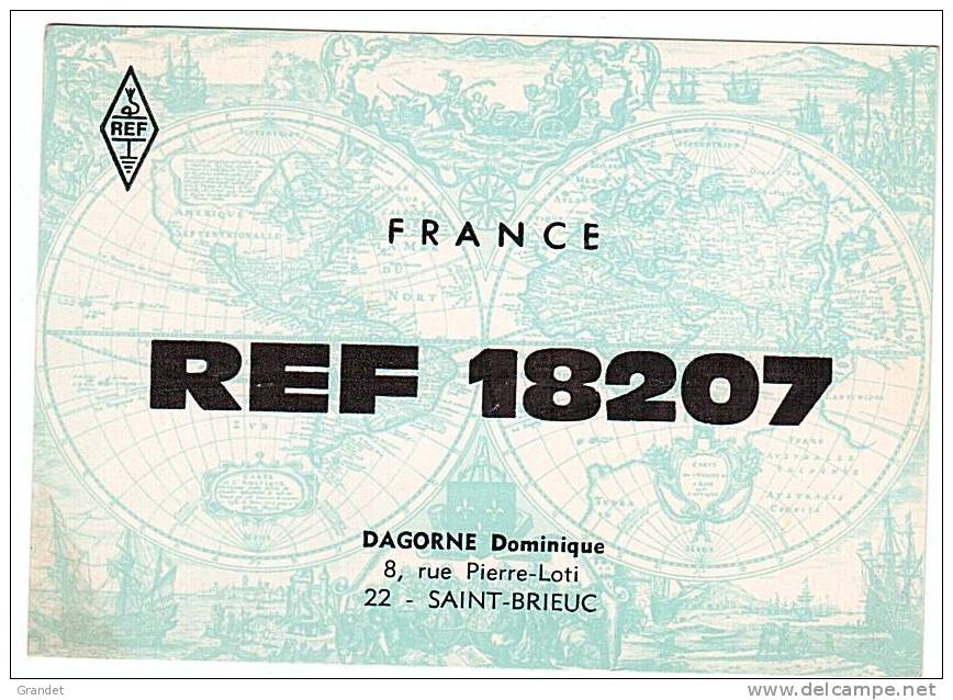 CARTE RADIO QSL - SAINT BRIEUC - 1969. - Radio Amateur