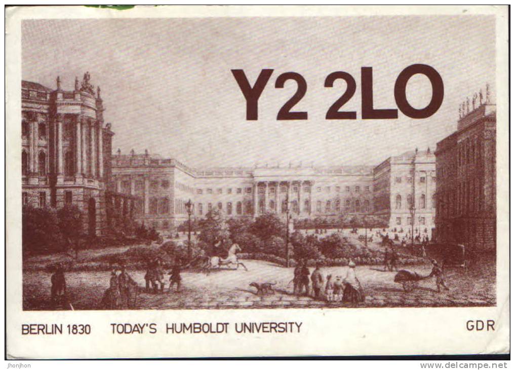 Germany-Postcard QSL 1981- Berlin 1830-Today's Humbolt University - Radio