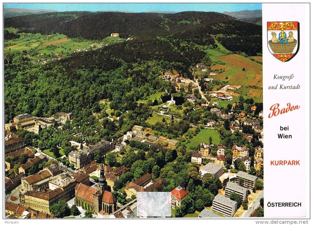 Postal BADEN Bei WIEN (Austria) 1985. Kongress Erholung. Slogan - Storia Postale