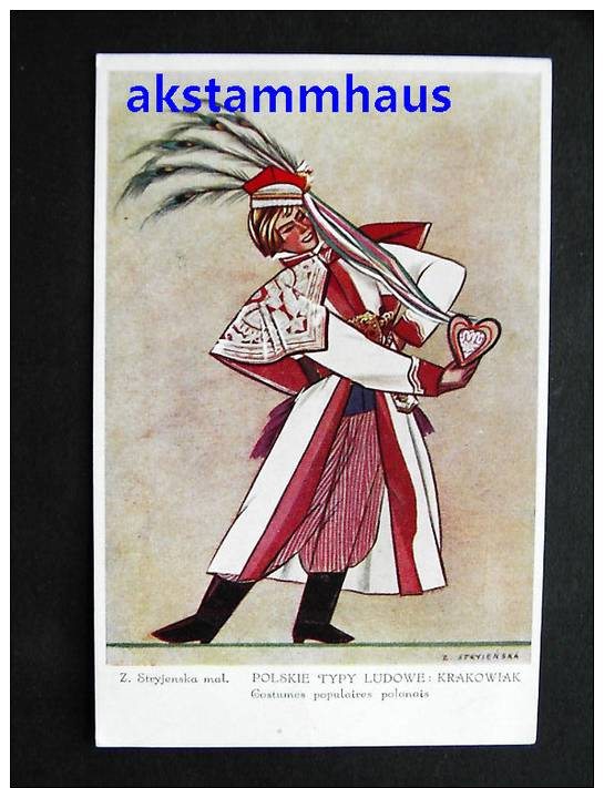 Z. STRYJENSKA - AK - Polnische Trachten - Costumes Populaire Polonais - KRAKOWIAK Krakauer - Altri & Non Classificati