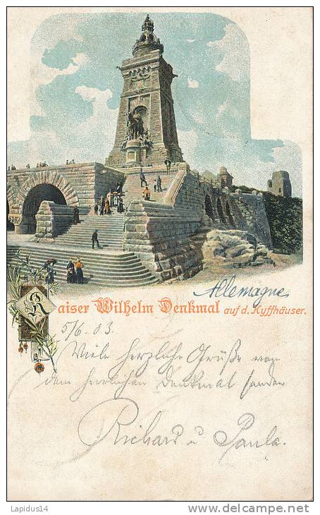 F F 654 / C P A - ALLEMAGNE -    RAISER WILHELM DENKMAL - Kyffhäuser