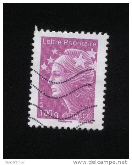 Timbre Oblitéré Used Stamp Marianne De Beaujard Lettre Prioritaire 100g France Fuchsia FRANCE 2011 Y&T 4570 - 2008-2013 Marianne (Beaujard)