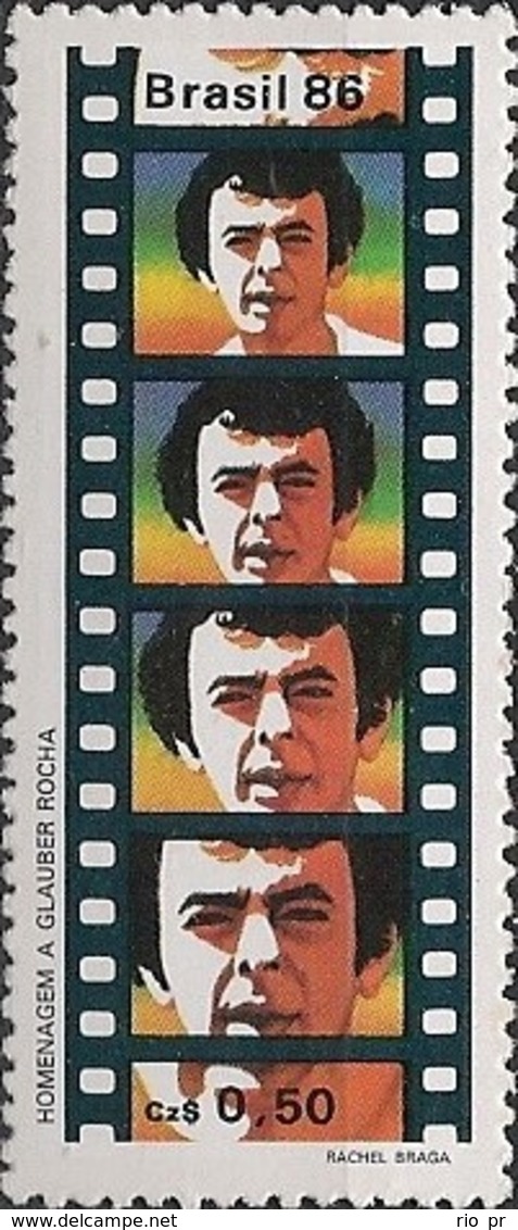 BRAZIL - GLAUBER ROCHA (1939-1981), FILM INDUSTRY PIONEER 1986 - MNH - Cinema