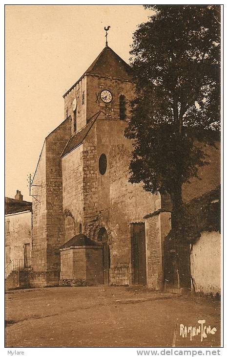 Cpa Mauzé église - Mauze Sur Le Mignon