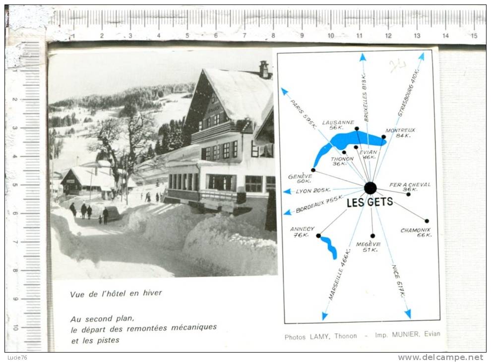 PLAQUETTE PUBLICITAIRE  2 Feuillets -  CHRISTIANIA HOTEL -  LES GETS  1200 M. - Hte Savoie - Other & Unclassified