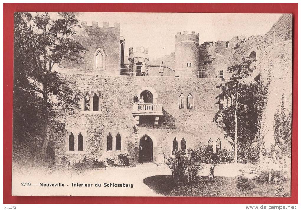 Q0133 La Neuveville, Intérieur Du Schlossberg.Cachet 1914. Phototypie 2719 - La Neuveville
