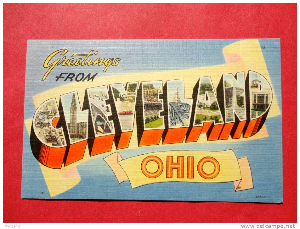 Greetings From - Ohio > Cleveland --Linen = =====ref 564 - Cleveland