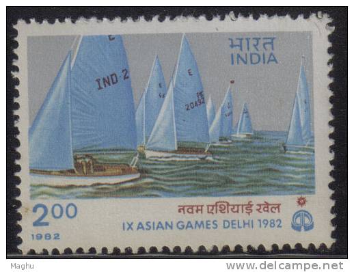 India MNH 1982, 2.00r Asian Games, Yatching, Sport - Unused Stamps