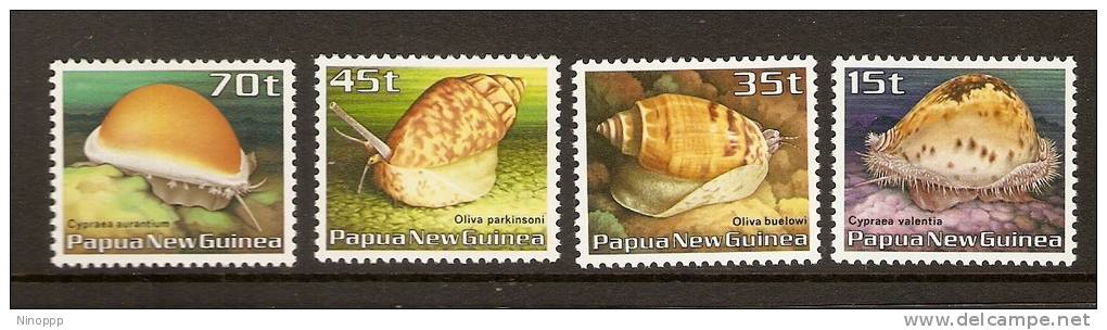 Papua New Guinea 1986 Conch Shells  MNH Set - Papua Nuova Guinea