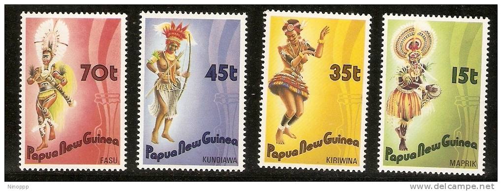 Papua New Guinea 1986 Folk Dancers    MNH Set - Papua New Guinea