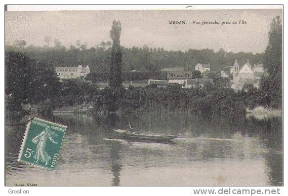 MEDAN VUE GENERALE PRISE DE L'ILE (HOMME SUR BARQUE) 1910 - Medan