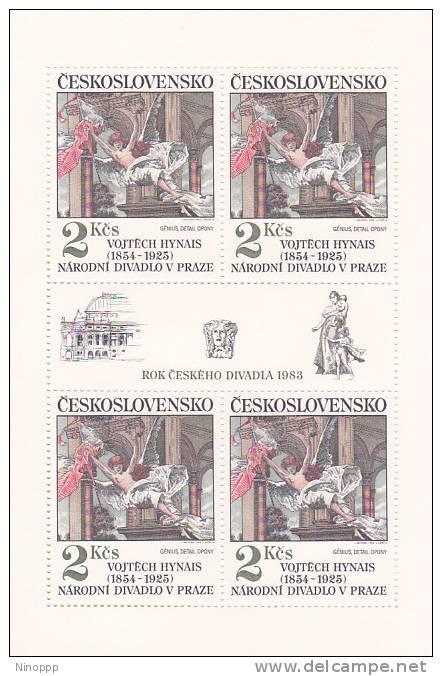 Czechoslavakia 1983 Paintings Hynais Sheetlet MNH - Blocks & Sheetlets