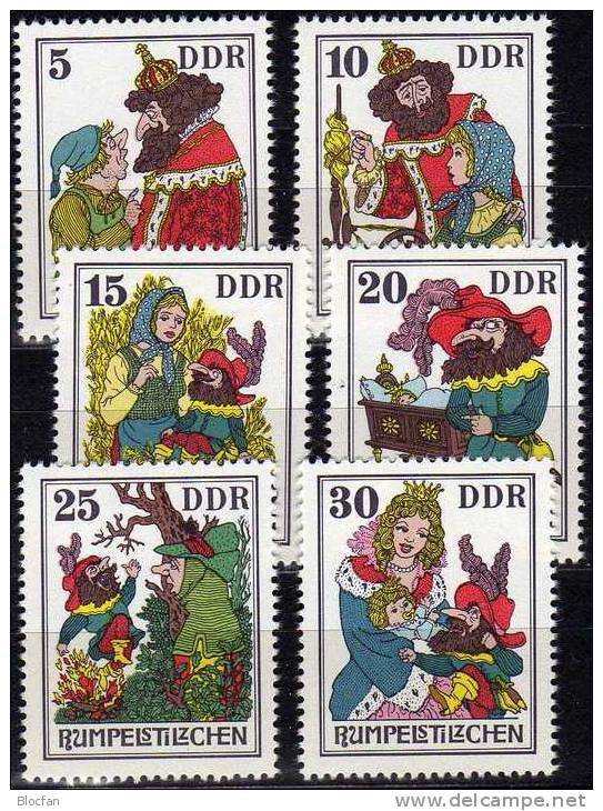 Märchen Rumpelstilzchen 1976  DDR 2187/2 Plus 6-Kleinbogen ** 6€ Prinzessin Die Gold Spinnt Fogli Sheetlet Bf Of Germany - Cuadernillos