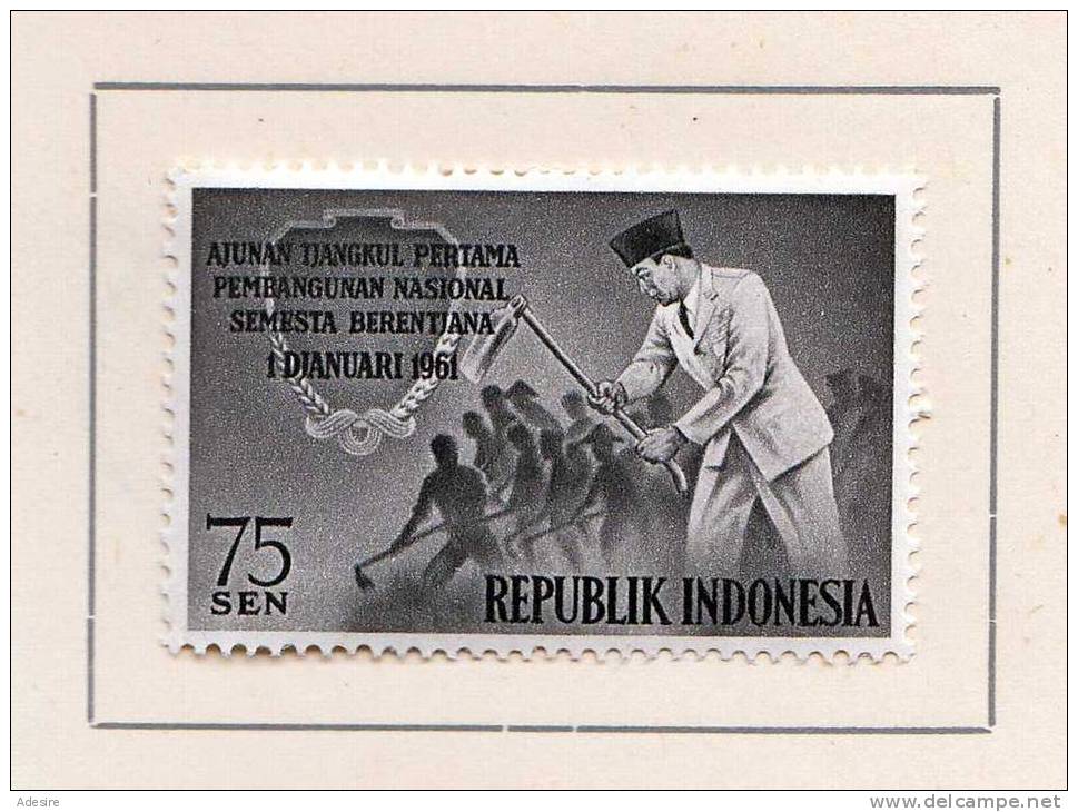 Indonesien 75 Sen ** 1961, Sonderausgabe Postfrisch In Kleiner Mappe, Diawatan Pos Telegrap Dan Telepon Rep. Indonesia - Indonesien