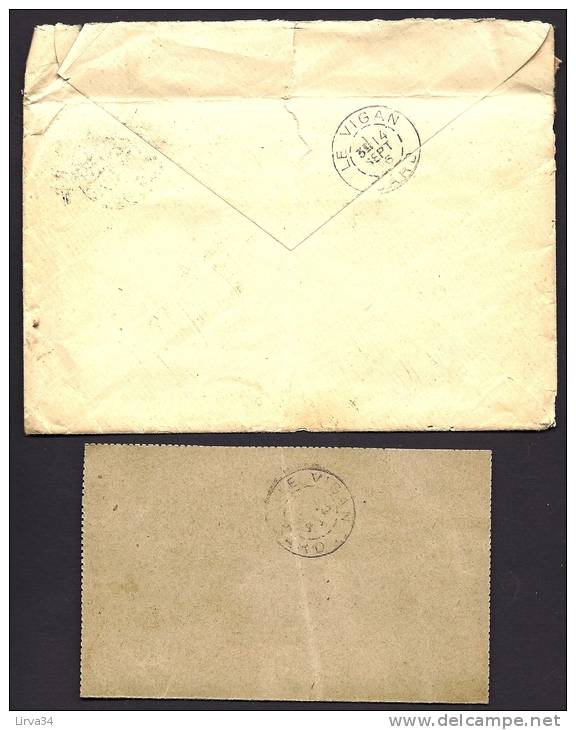 LOT DE 2 CARTES ENTIERS POSTAUX NEUFS N° 89-CPRP2 + N° 89 CP3- + CARTE-LETTRE 15C BLEU SUR GRIS + LETTRE AVEC EN TÊTE- - Konvolute: Ganzsachen & PAP